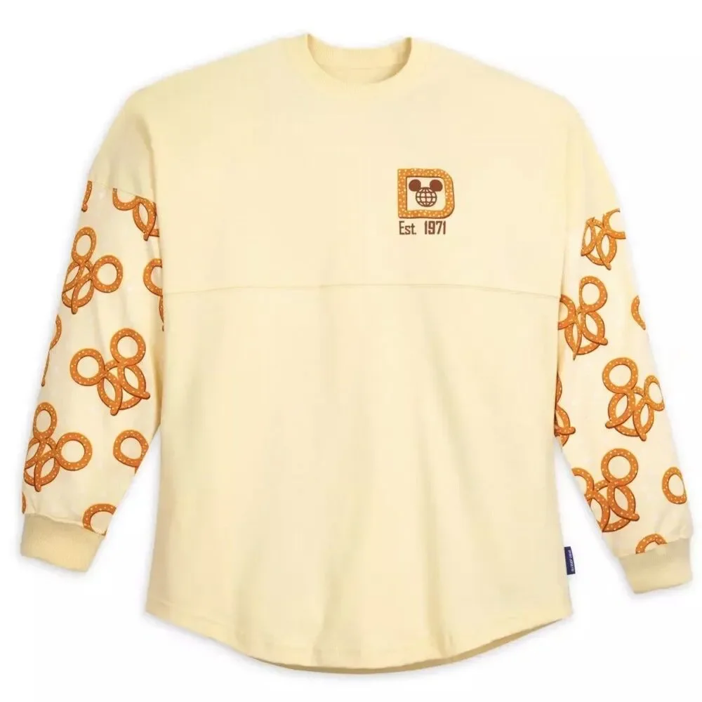 Disney Parks 2022 Scented Mickey Mouse Pretzel Adult Spirit Jersey World sz M - Picture 2 of 14